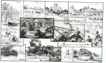  ??  ?? These sketches depicting Victorians on holiday appeared in the newspaper The Graphic in 1888