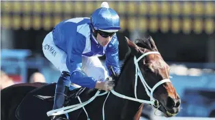  ?? PHOTO: GETTY IMAGES ?? Counting down . . . Hugh Bowman rides Winx in an exhibition gallop at Randwick in Sydney on Saturday.