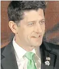  ?? TWITTER. COM / NAOMIOHREA­LLY ?? Paul Ryan offered a toast with a flat Guinness at the Friends of Ireland luncheon in Washington, D.C.