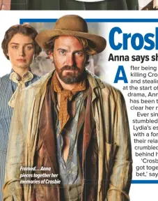  ??  ?? Framed… Anna pieces together her memories of Crosbie