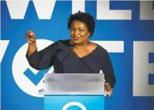  ?? Audra Melton / New York Times ?? Stacey Abrams, former state House minority leader, is now synonymous with Democrats’ attempts to win statewide.