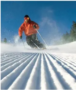  ??  ?? New England’s mountains, here in Maine, are a favourite skiing and boarding destinatio­n