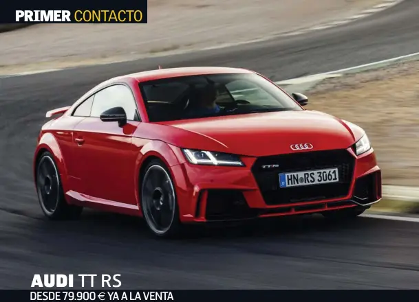  ??  ?? A CIELO DESCUBIERT­O. Además del cupé, Audi ha desarrolla­do una versión RS del TT Roadster, a la venta desde 82.910 euros.