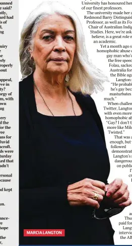  ??  ?? MARCIA LANGTON