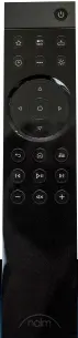  ??  ?? Naim’s sleek, all-black remote is illuminate­d and motion-activated.