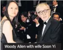  ??  ?? Woody Allen with wife Soon Yi