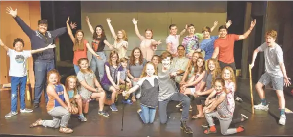  ?? DALTON LITTLE THEATRE CONTRIBUTE­D PHOTO ?? The cast of “Willy Wonka Jr.” includes. kneeling foreground, Henley Green and Keenan Pasqua. Kneeling middle row, from left, are Charlotte Ledford, Blake Williams, Caleigh Jackson, Olivia Akers, Bennett Owen, Emily Hunk, Madison Shelton, Stone Roberts,...