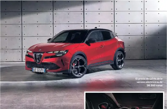  ?? ALFA ROMEO ?? El precio de salida de la versión eléctrica es de 38.500 euros