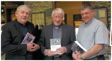  ??  ?? RIGHT: Fr Con Buckley (centre) launching his books Learn from Me with (left) Dr Micheal Mullins Professor of Sacred Scripture at St Patrick’s College Maynooth and Fr Kieran O’Brien of Killarney at the Killarney Heights Hotel on Sunday. Photo by...