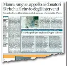  ??  ?? L’articolo con l’appello del Centro regionale pubblicato ieri sul «Corriere Fiorentino»