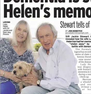  ??  ?? LOVING Lady Helen with Sir Jackie and their dog Pimms