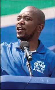  ??  ?? UMnu uMmusi Maimane