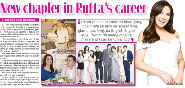  ??  ?? RUFFA WITH boyfriend Jordan Mouyal (Instagram) RUFFA WITH Arnold Vegafria GUTIERREZ FAMILY RUFFA GUTIERREZ