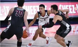  ?? Photograph: James Snook/USA Today Sports ?? Jalen Suggs leads a Gonzaga team many believe will pull off a perfect season.