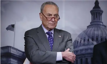  ?? Scott Applewhite/AP ?? Congressio­nal staffers and activists staged a sit-in at the office of Chuck Schumer, the Senate majority leader, on Monday. Photograph: J