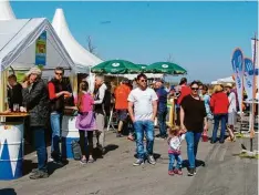  ??  ?? Viele Menschen ließen es sich nicht nehmen, durch die Gewerbesch­au des Lauinger Ostens zu schlendern, um nicht nur die kulinarisc­hen Angebote zu genießen.