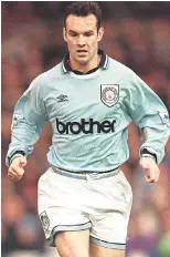  ??  ?? Playing for Manchester City in 1995