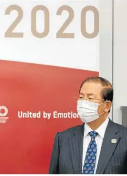  ?? TAKASHI AOYAMA / EFE ?? Toshiro Muto, CEO de Tokio 2020, ayer en rueda de prensa.