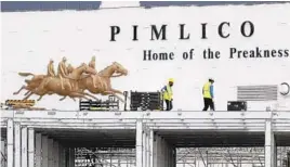  ?? JULIO CORTEZ/AP ?? Pimlico Race Course will open its doors to the public again on Thursday.