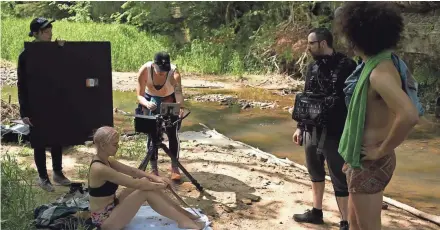  ?? SHAKY BALLOON PRODUCTION­S ?? The crew on the set of “Pet Names,” directed by Carol Brandt.