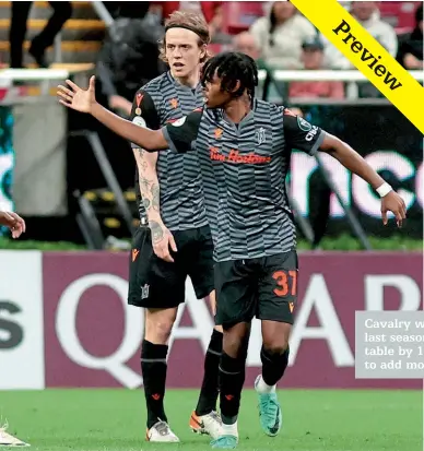  ?? ?? CONCACAF Champions Cup…Forge players celebrate after scoring against Guadalajar­a