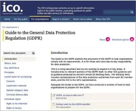  ??  ?? ABOVE In the UK, the Informatio­n Commission­er’s Office is the regulating body for GDPR