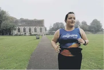  ?? ?? Lorren has run 43.7km for charity The Migraine Trust and to raise awareness of the severity of migraines.