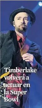  ?? SUZANNE CORDEIRO / AFP ?? Timberlake, el sábado en Austin