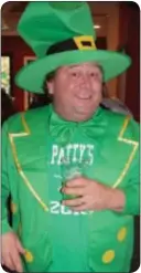  ??  ?? Mike Griffin, owner of Levittown’s Griffin’s Wing Sauce, is best dressed at The Irish Rover Station House in Penndel. .