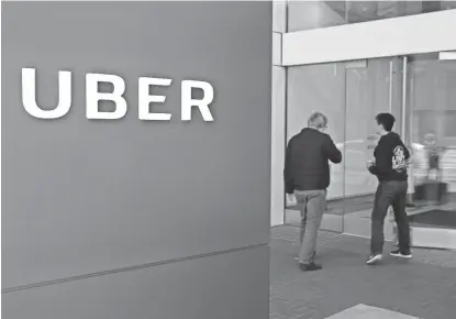  ?? ERIC RISBERG/AP ?? Uber has experience­d a few problems recently, including sexual harassment allegation­s from a female engineer, a lawsuit alleging technology theft and a social media campaign encouragin­g riders to delete Uber’s app.