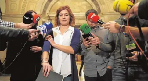  ?? EFEC ?? Elisenda Alamany (En Comú-Podem) en los pasillos del Parlament