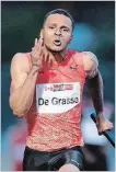  ?? CANADIAN PRESS FILE PHOTO ?? Heading into an important season, Canadian sprint star Andre De Grasse is weighing his options.