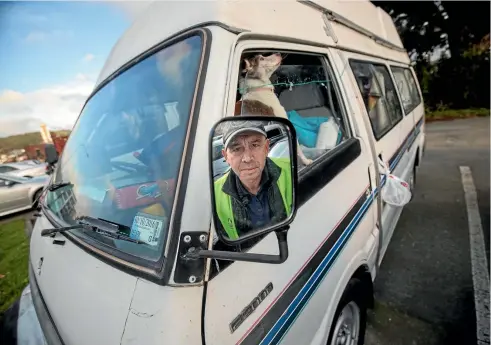  ?? PHOTO: ROBERT KITCHIN/STUFF ?? Campervan owner Shane Leach has been ticketed twice by Wilson Parking in an area of central Wellington it does not have jurisdicti­on over.