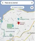  ?? Google Maps ?? Plaza de la Libertad — Freedom Square — appeared briefly on Google.