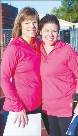  ?? Courtesy photo ?? Kellie Geweke Sheeran, left, and Nancy Geweke Elrod pose together during a Pink October event in 2015.