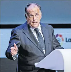  ?? Ansa ?? Numero uno Javier Tebas, presidente della Liga