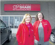  ?? JULIE JOCSAK/POSTMEDIA NETWORK ?? Diane Corkum, executive director of Project SHARE and Pam Sharp, director of community engagement. Monday marked Project SHARE's 25th anniversar­y of incorporat­ion.