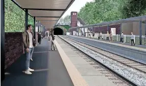  ?? ?? > An artist’s impression of the proposed Moseley station