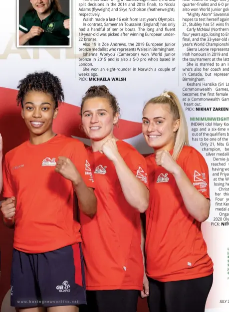  ?? Photo: SAM MELLISH/TEAM ENGLAND ?? LIONESSES:
[Left to right] Demie-jade Resztan, Savannah Stubley, Kerry Davis, Sameenah Toussaint, Jodie Wilkinson and Gemma Richardson