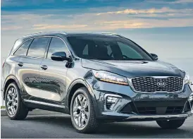  ??  ?? Starting at $27,995, design enhancemen­ts give the 2019 Sorento a bolder and more sophistica­ted appearance.