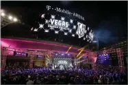  ?? AP FILE PHOTO BY JOHN LOCHER ?? In this 2016 photo, the team name is displayed on a screen during an event to unveil the name of Las Vegas’ NHL franchise, in Las Vegas.