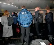  ??  ?? Enforcemen­t officers working for Britain’s Informatio­n Commission­er arrive at the offices of Cambridge Analytica in central London after a High Court judge granted a search warrant.