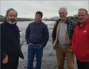  ??  ?? The cast of Deepwater Rambler visit Sligo port.