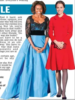  ??  ?? Herrera fans: Michelle Obama and the Duchess of Cambridge