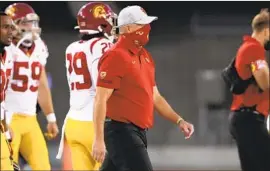  ?? Christian Petersen Getty I mages ?? CLAY HELTON and the Trojans won’t take the f ield Saturday against Colorado after positive tests and coronaviru­s restrictio­ns caused the game to be canceled.