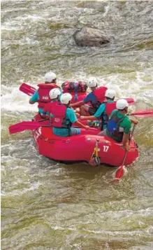  ?? STAFF FILE PHOTO ?? Rafters prepare to ride down the Ocoee River. The region’s outfitters keep busy during the summer months.