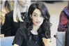 ?? PHOTO: AP ?? Amal Clooney speaks during a Security Council meeting on sexual violence at United Nations headquarte­rs yesterday.
