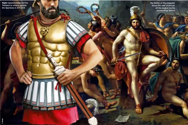  ??  ?? The Battle of Thermopyla­e forms the root of almost all the largest myths surroundin­g Sparta