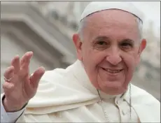  ??  ?? Pope Francis will celebrate Masss in the Phoenix Park on Sunday, August 26.