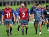  ?? PHOTO: GETTY IMAGES ?? All Blacks props Joe Moody, left, and Owen Franks have played 126 tests between them. The Crusaders will look to bolster their depth until they return to Super Rugby.